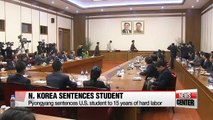 N. Korea sentences U.S. student to 15 years of hard labor: Xinhua