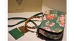 Gucci Bamboo Top Handle Bag Blooms Print Emerald Green Replica for Sale