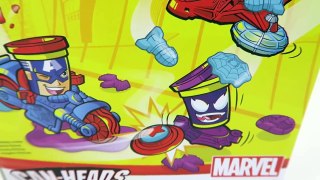 Play-Doh Marvel-Kan-Hoder Spider-Man Captain America Venom Leketøy Gjennomgang og Unboxing!