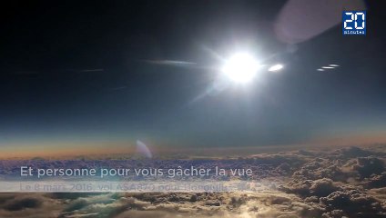 Magnifique : découvrez une éclipse solaire depuis un avion