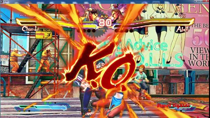 Street Fighter X Tekken - ChunLi and King fight Abel and Guile