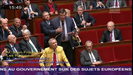 JF Lamour interroge JY Le Drian sur la participation des Etats UE à l'effort militaire au Sahel