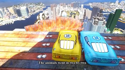 Cars Songs For Kids ♪ One more river to cross ♪  Nursery Rhymes Yellow, Blue Cars