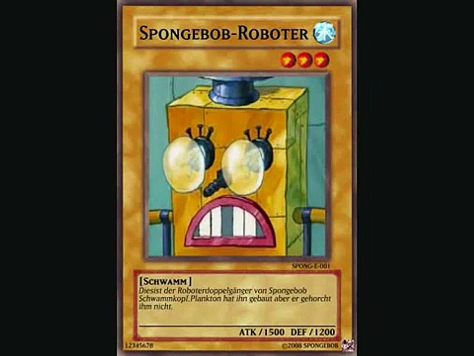 Amazing Spongebob Yu-Gi-Oh! Cards