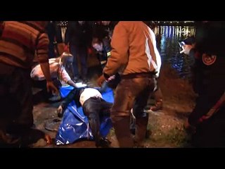 Nehre atlayan şahsı sağlık ekipleri kurtardı