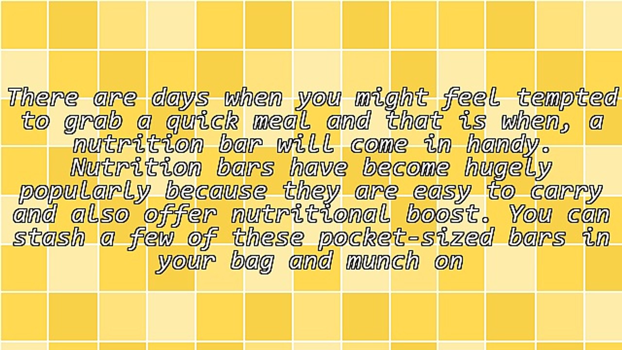 Nutrition Bars: Are They Really Nutritious?