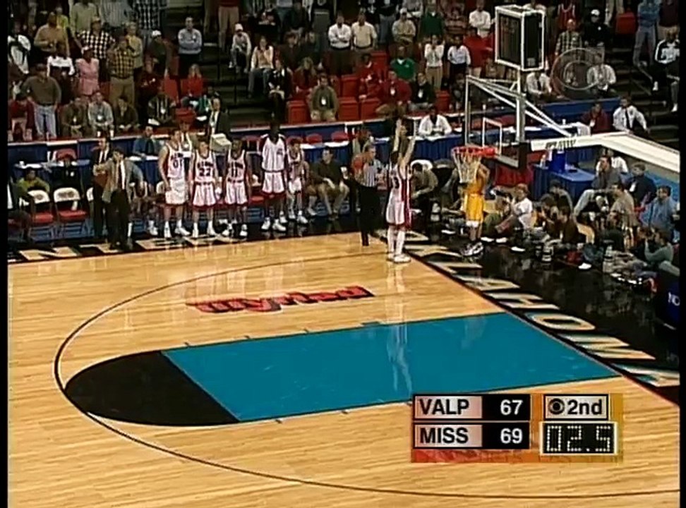 March Madness Buzzer Beater - 1998  Valparaiso - Ole Miss Bryce Drew Shot