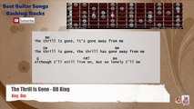 The Thrill Is Gone - BB. King Guitar Backing Track with scale, chords and lyrics