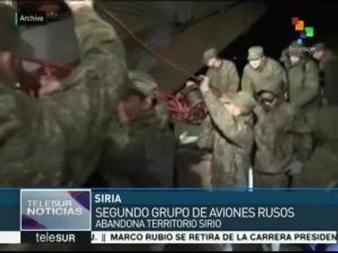 Un segundo grupo de aviones rusos abandona territorio sirio