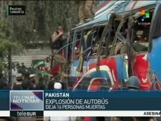 Atentado contra un autobús deja al menos 16 muertos en Pakistán
