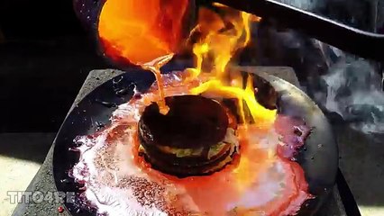 Something Very Strange Happens When Molten Copper Is Poured On A Big Mac