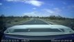 Dashcam Captures Erratic Emu Running Towards Car