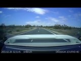 Dashcam Captures Erratic Emu Running Towards Car