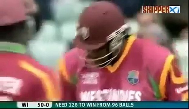 Chris Gayle Hits 6 6 4 4 6 1 Vs Brett Lee 27 runs in 1 Over T20 World Cup 2009