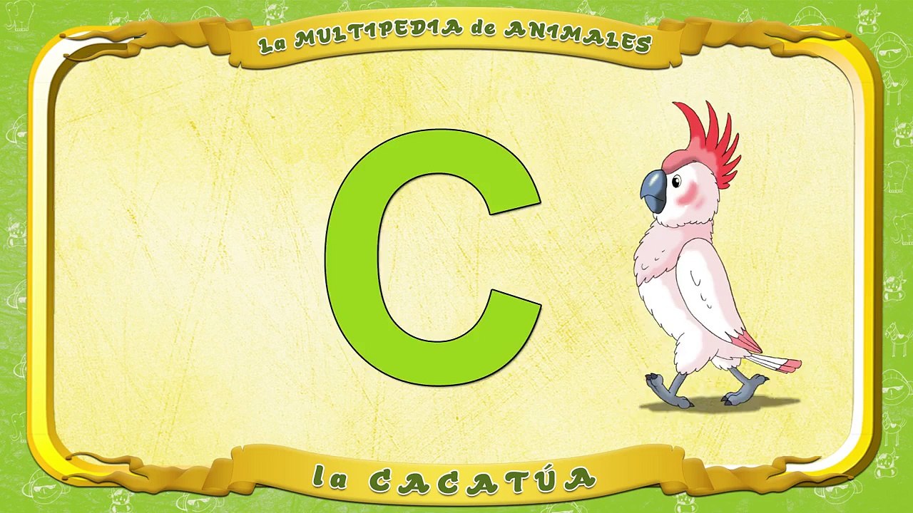 la Multipedia de animales.Letra C la Cacatúa