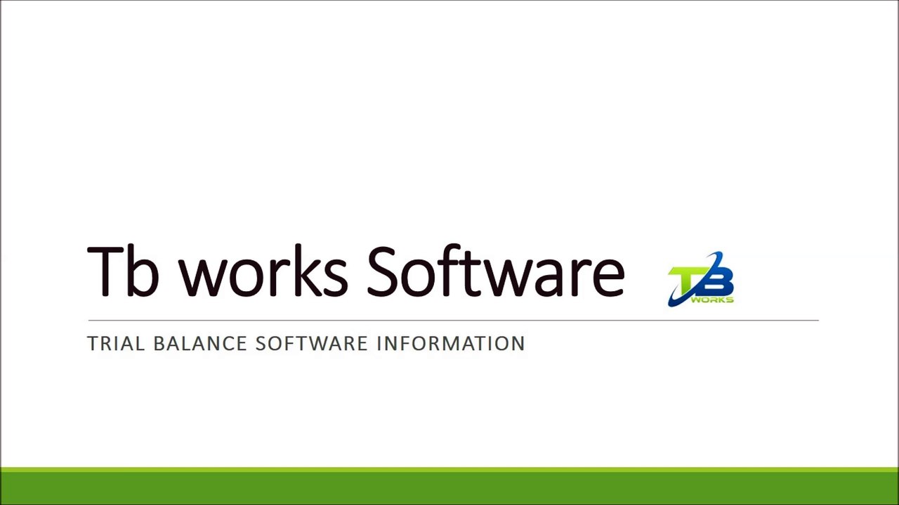 Trial Balance Software Information