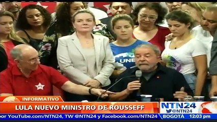 Diputado opositor califica como "inmoralidad" la designación de Lula como ministro de la Presidencia