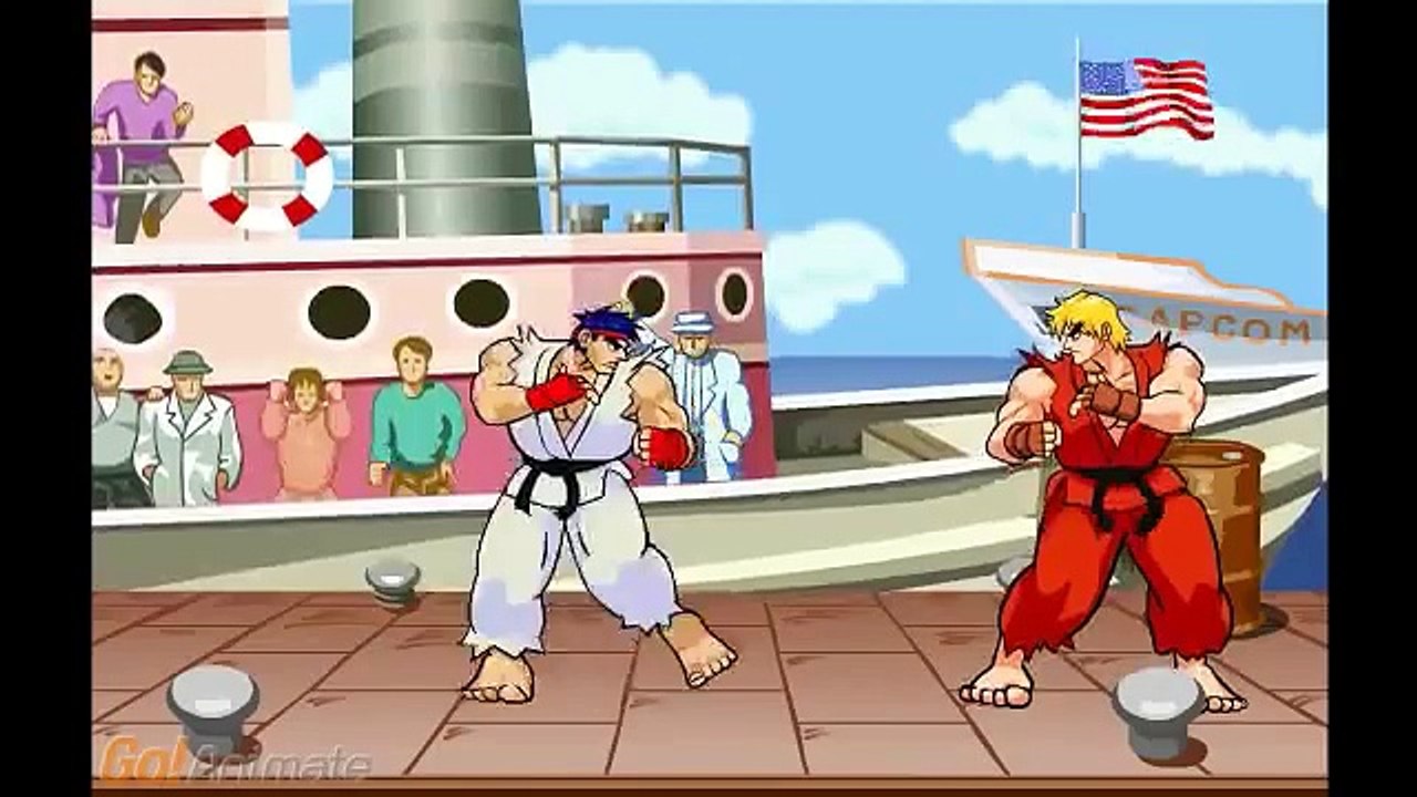 Go-Animate Street Fighter 2 Ryu vs Ken