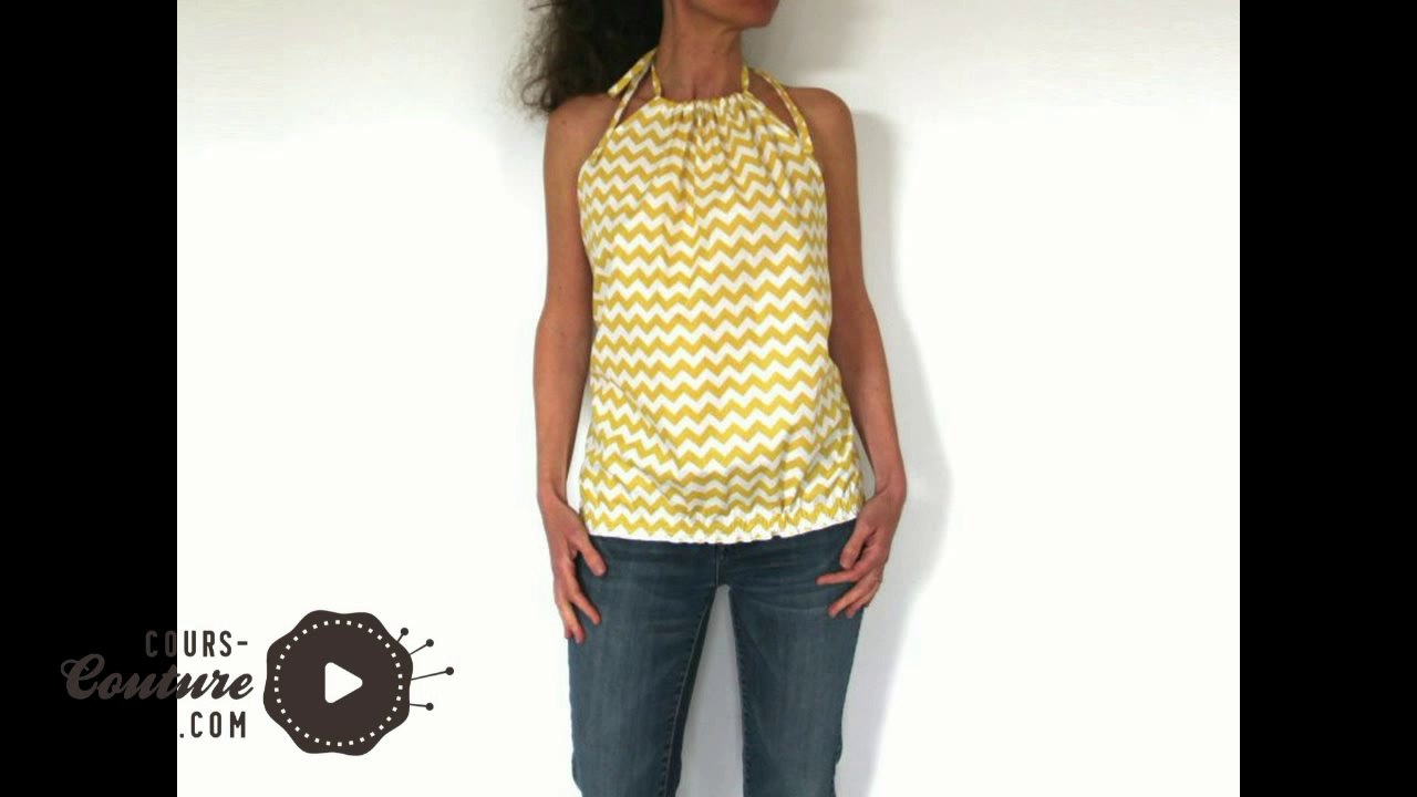 cours de couture - Top femme dos nu - Tuto de couture