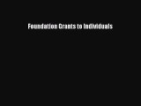 Read Foundation Grants to Individuals Ebook