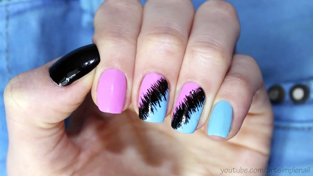 Дизайн ногтей Штрихи. Красивый маникюр - Line Nail Designs