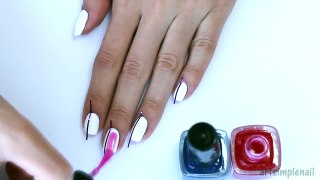 Легкий дизайн ногтей для начинающих в полоску - Полоски на ногтях - Stripe Nails