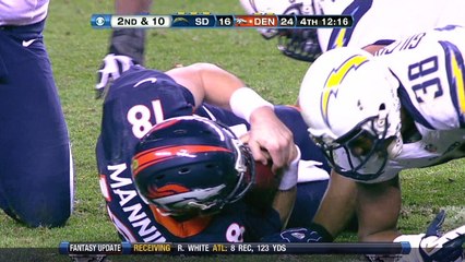 Chargers defense, sack, 8-yd loss