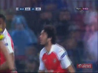 1-1 Mohamed Elneny Goal - Barcelona v. Arsenal - 16.03.2016 HD -