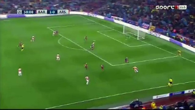 Mohamed Elneny Goal - Barcelona 1-1 Arsenal 16.03.2016