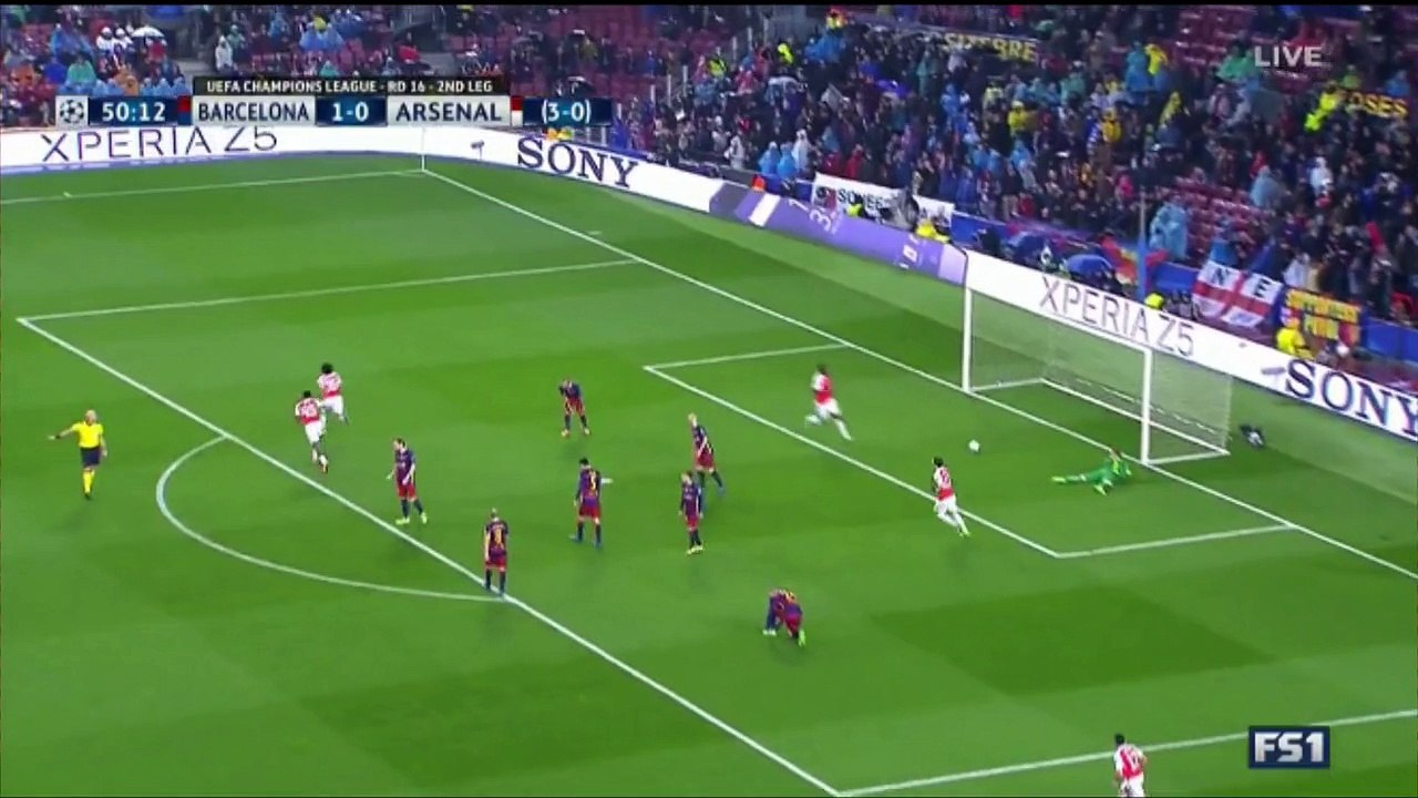 Elneny GOAL HD (1_1) Barcelona vs Arsenal 16_03_2016