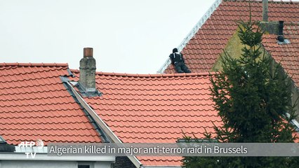 IS flag found with Algerian suspect killed in Brussels raid