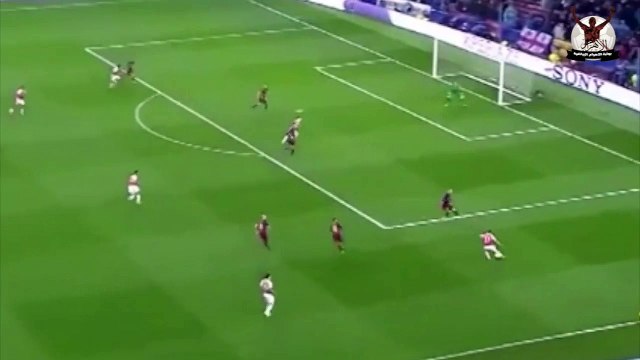 هدف النني الاول مع الارسنال في مرمي برشلونة 16-3-2016