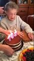 FUNNY!!! 102 Year Old Woman Blows Out Birthday candles with her Dentures