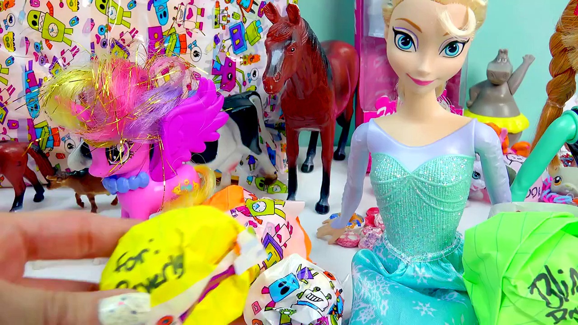 ⁣Mail Blind Bags Littlest Pet Shop MLP Toys with Frozen Queen Elsa & Princess