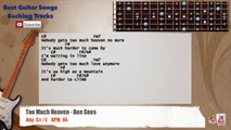 Too Much Heaven - Bee Gees Guitar Backing Track with scale, chords and lyrics