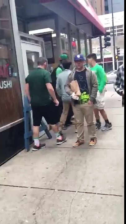 Kid Bursts Through A Glass Window To Confront Enemy , Gets Punched Out