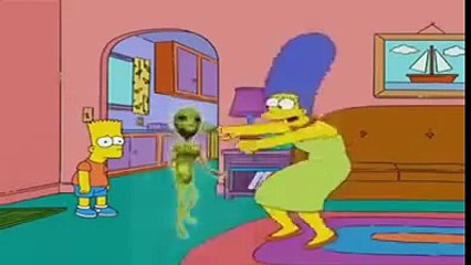 Marcianito 100% real bailando cumbia con marge simpson