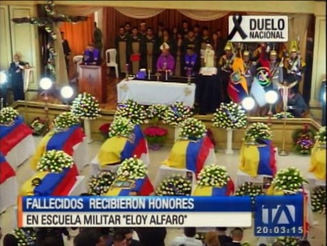 Capilla ardiente despidió a 17 de los 22 militares fallecidos en Pastaza