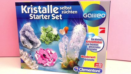 Fabriquer un cristal soi même avec le set de Clementoni – La physique c’est chouette !