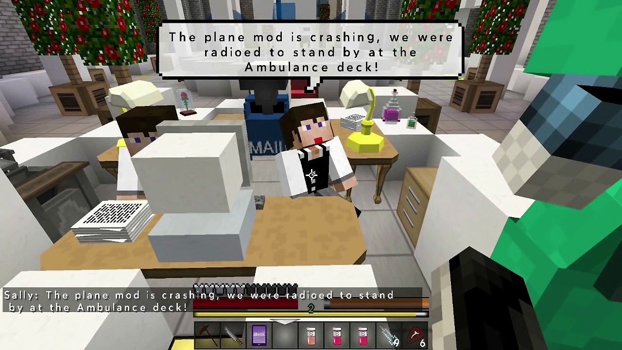 Broken Mods Hospital - Anime Girls Plane Crash! (Minecraft Roleplay) #26