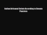 PDF Italian Artisanal Gelato According to Donata Panciera PDF Book Free