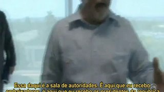 Lula mostra a sala de autoridades do Palácio