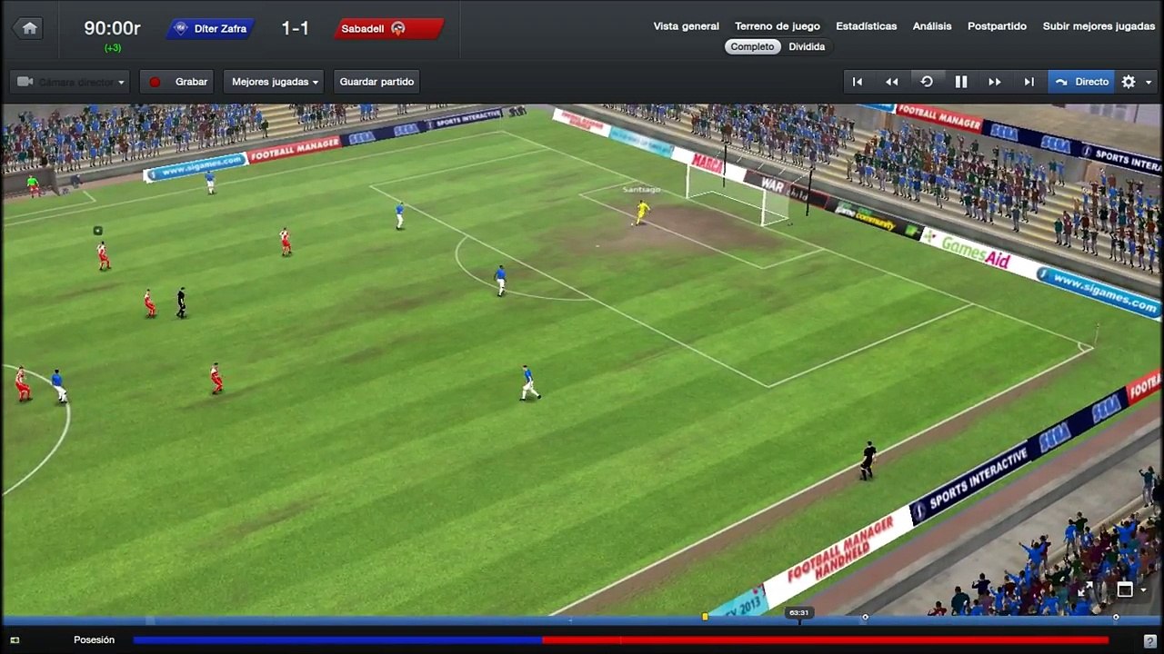 [FM2013] Díter Zafra 1-1 Sabadell (09/06/19)