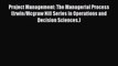 Read Project Management: The Managerial Process (Irwin/Mcgraw Hill Series in Operations and