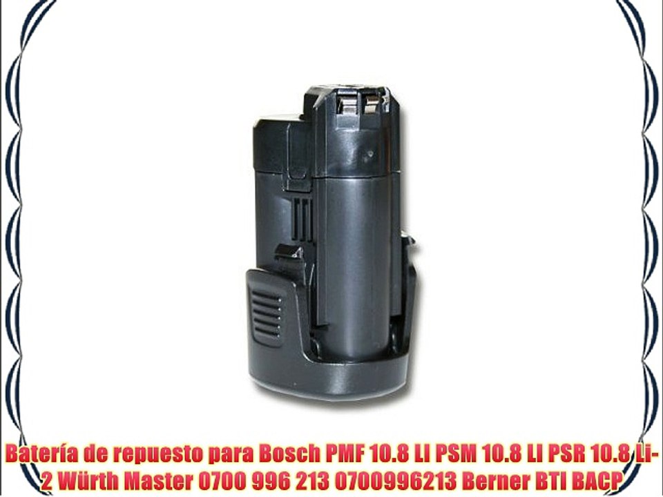 Batería vhbw 1500mAh para herramientas Bosch PMF 10.8 LI PSM 10.8 LI PSR 10.8 Li-2 Berner BTI