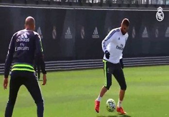 L'entraînement personnel de Zidane pour Karim Benzema
