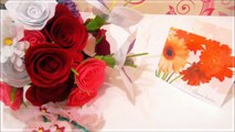 DIY crafts- Gift Ideas Mother 's Day How to make Felt flower rose lily carnations-handmade-Isa❤️