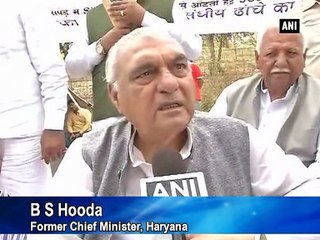 SYL Bill Ex-Haryana CM protests against Punjab govt.