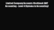 Read Limited Company Accounts Workbook (AAT Accounting - Level 4 Diploma in Accounting) PDF