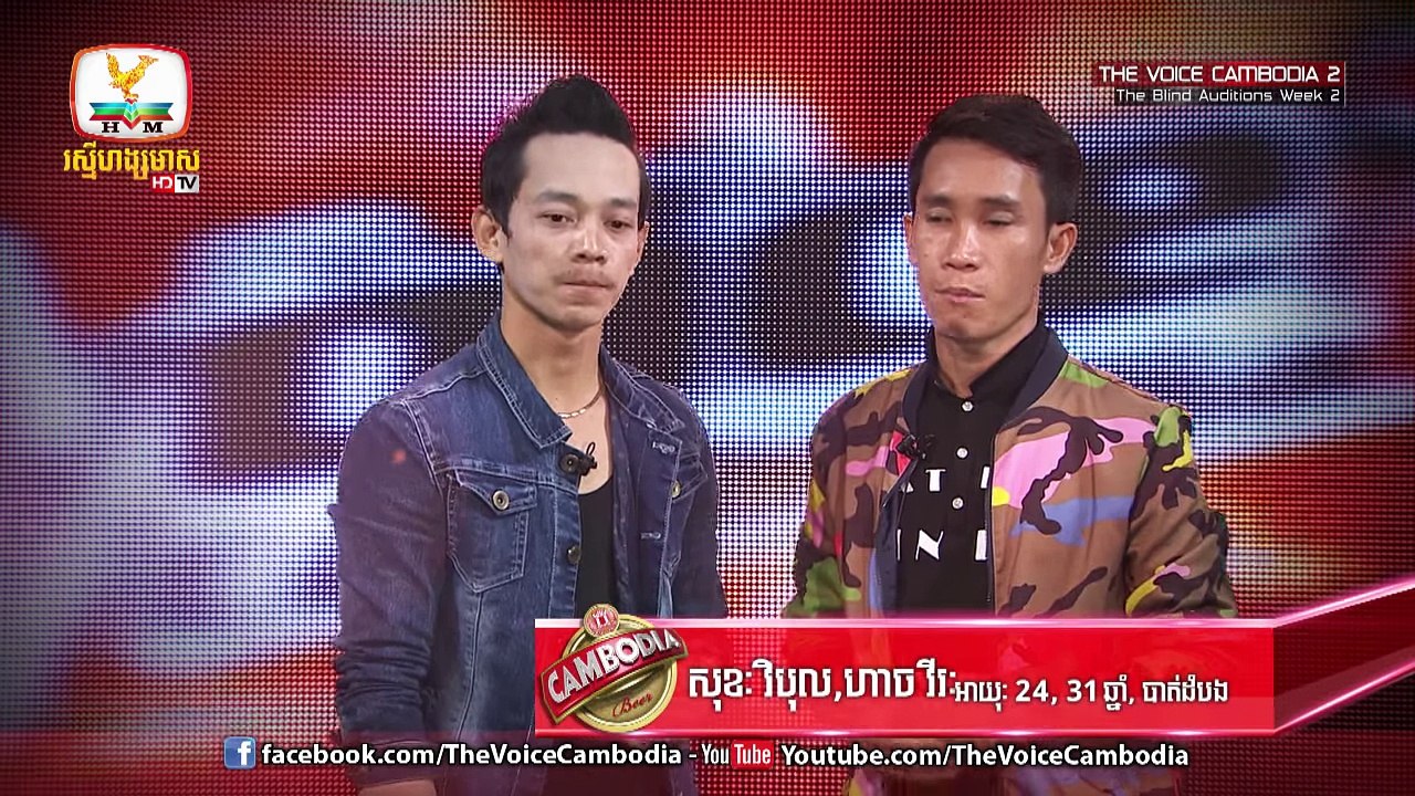 The Voice Cambodia - សុខៈ វិបុល & ហាច វិរៈ - ទ្រាំរស់ព្រោះចាំមើលអូន - 13 March 2016